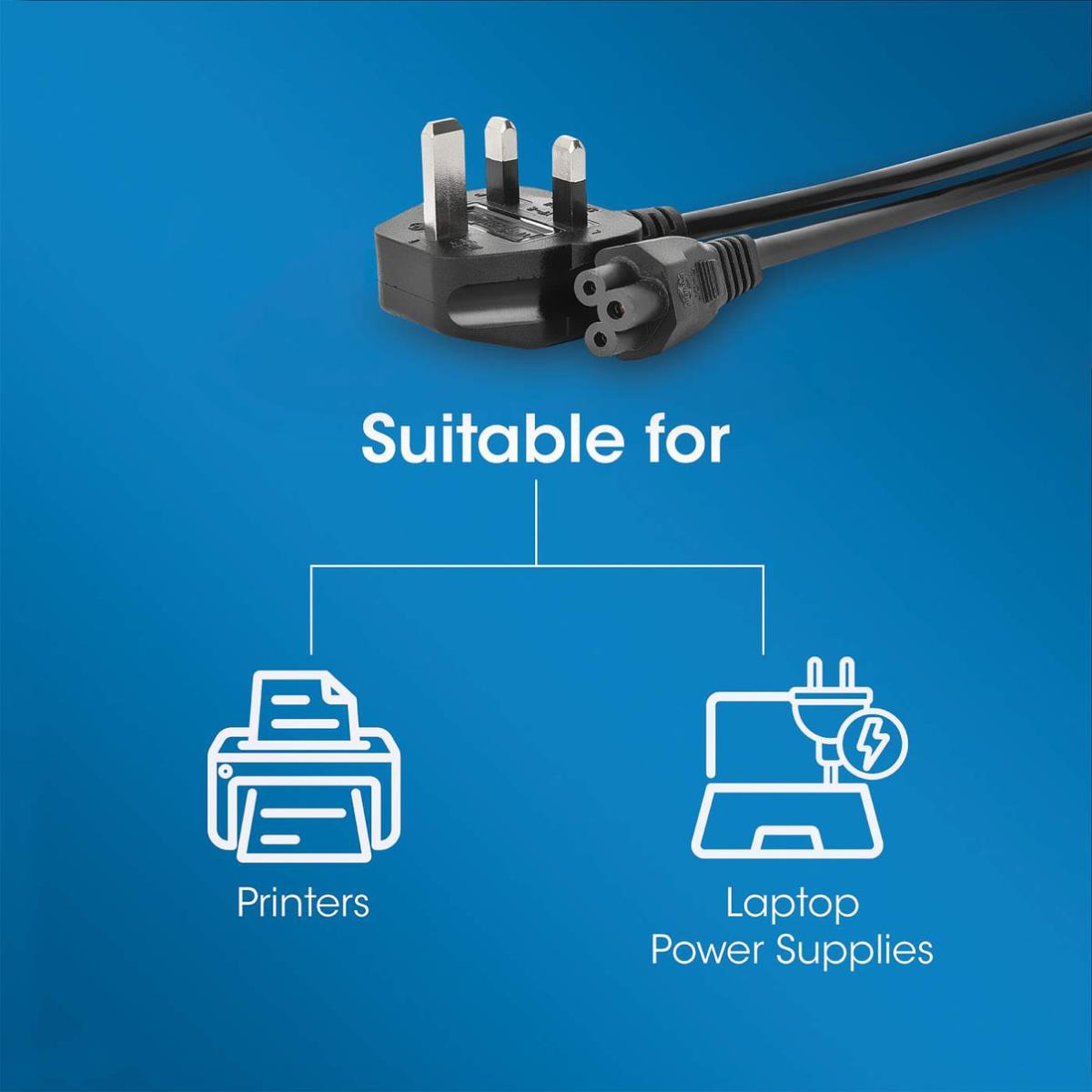 POWER CABLE/CORD UK 3PIN/C5 thumbnail