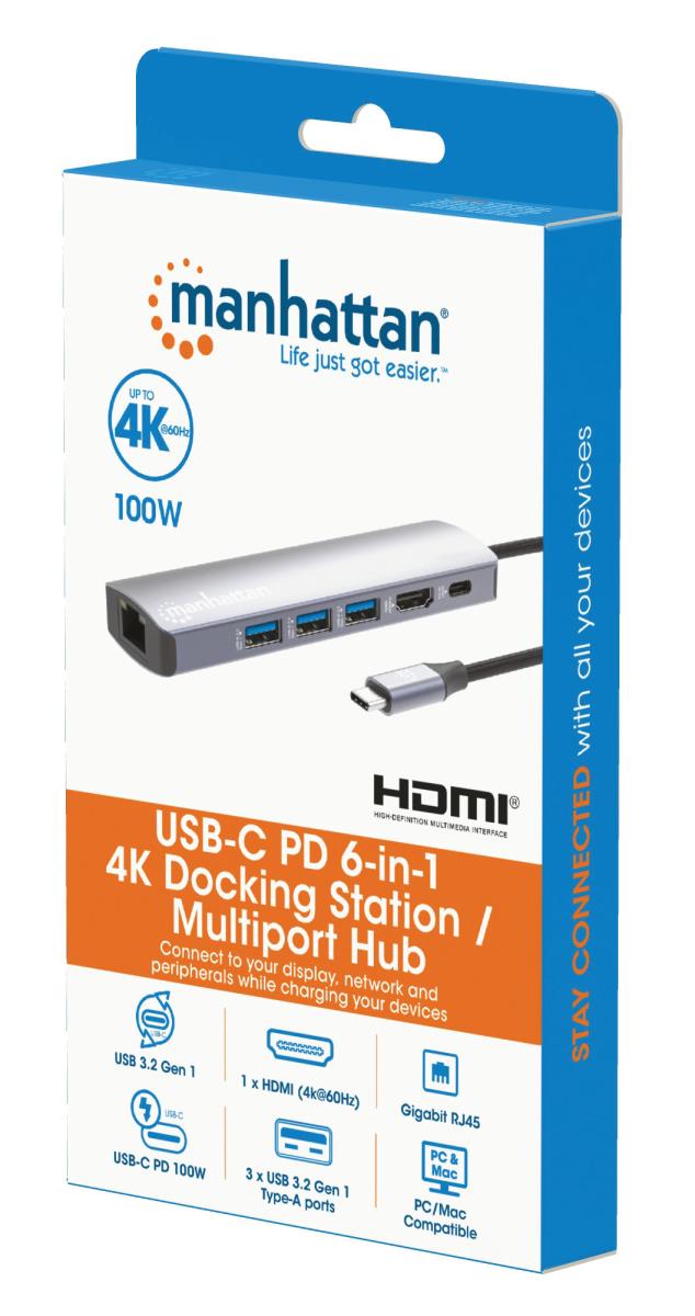 USB-C DOCK/HUB 6-PORT- thumbnail