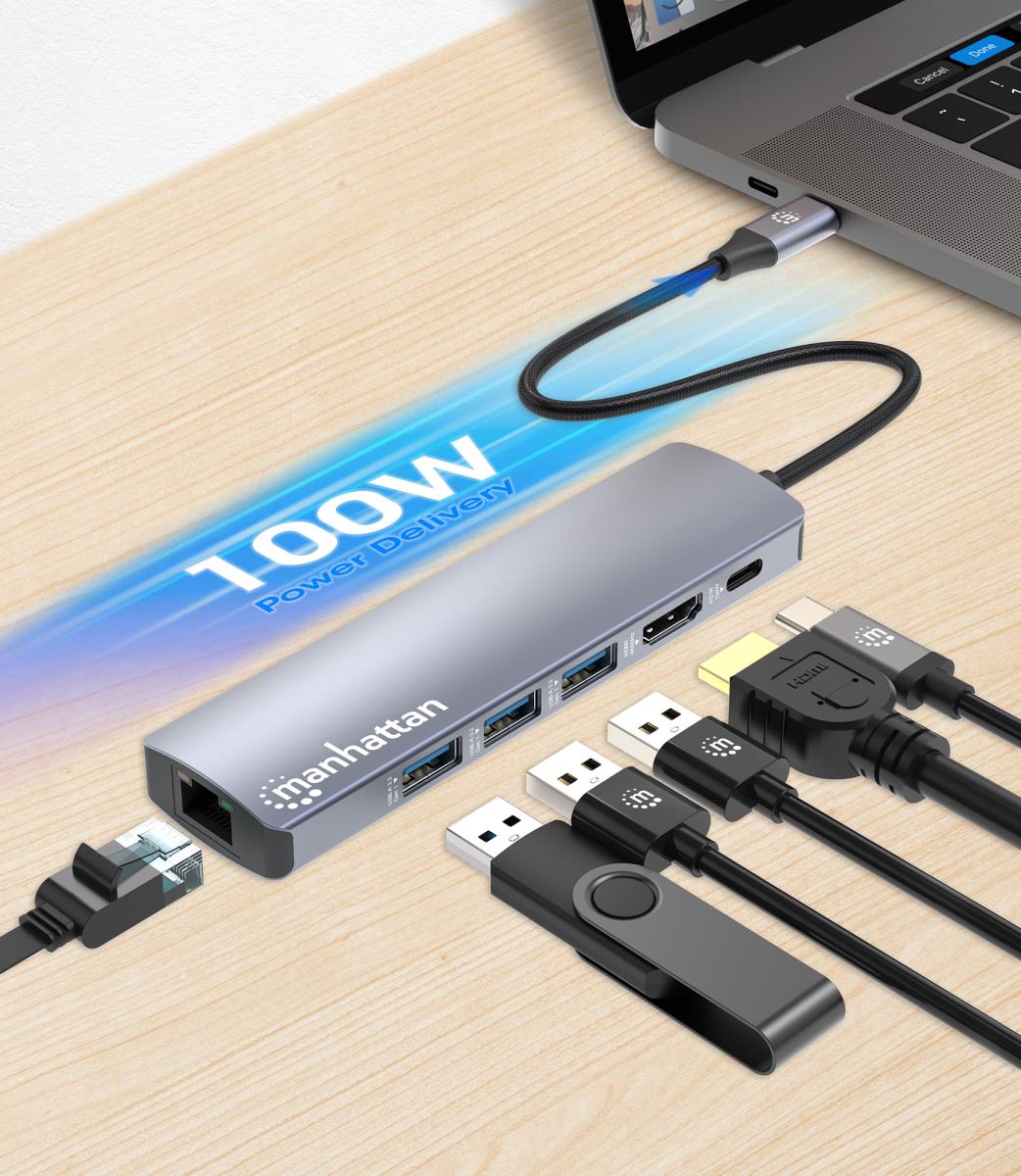 USB-C DOCK/HUB 6-PORT- thumbnail