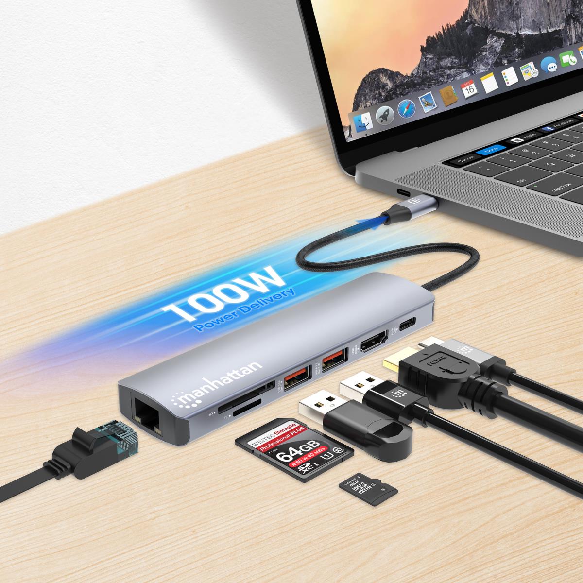 USB-C DOCK/HUB/READER 5-PORT- thumbnail