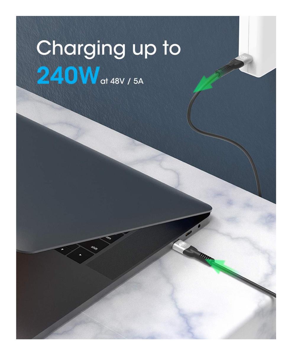 USB-C to USB-C Cable (240W USB4), 2m, M/M, 40 Gbps, 8K Video thumbnail