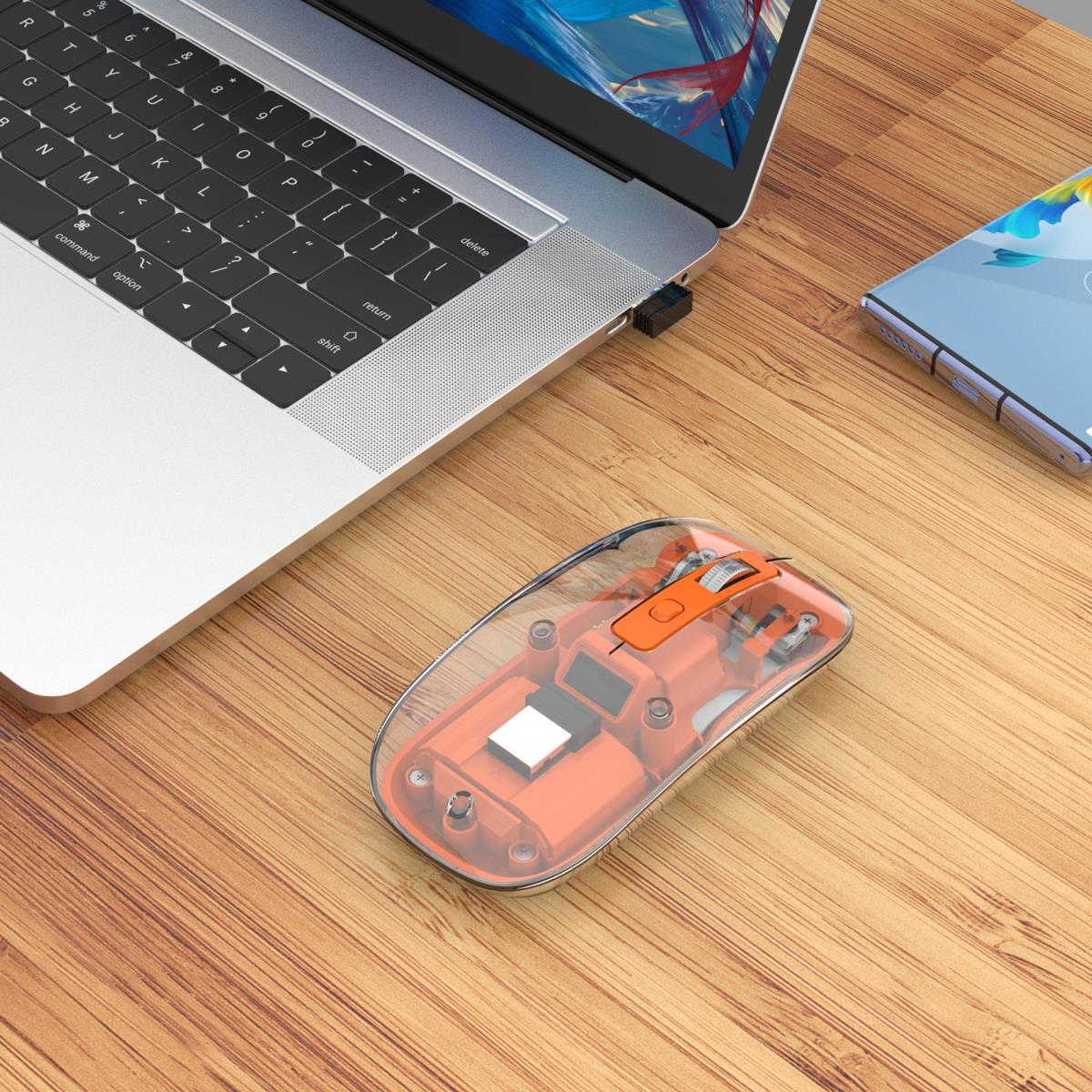 TRANSPARENT/ORANG WIRELES MOUSE thumbnail