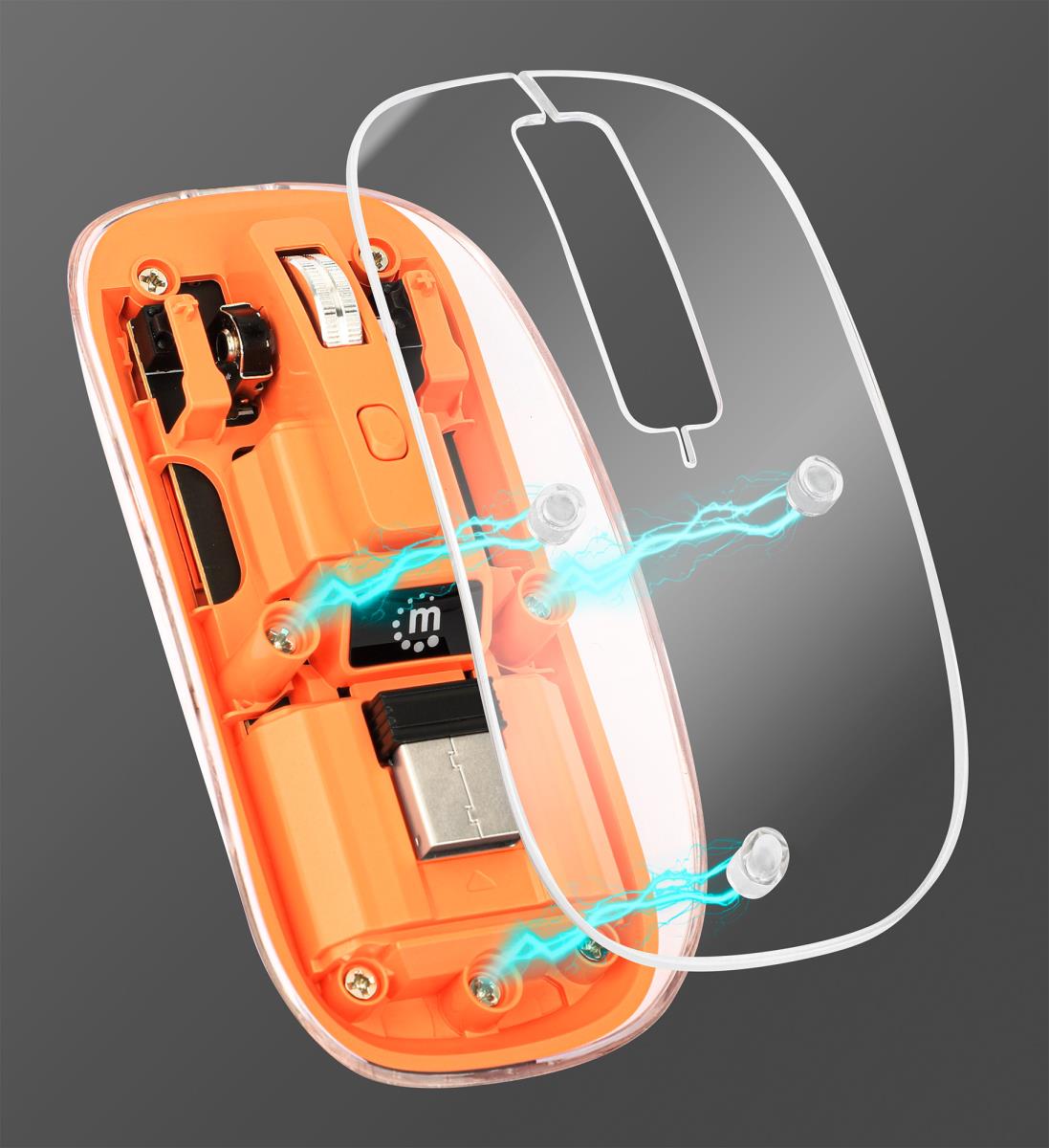 TRANSPARENT/ORANG WIRELES MOUSE thumbnail