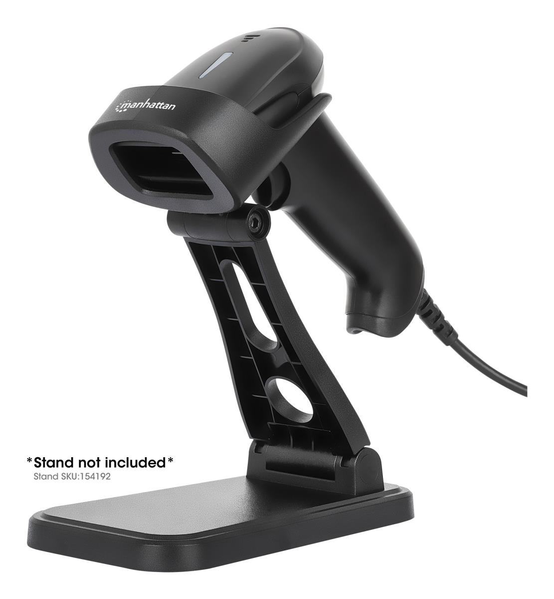 EU Product - 2D LED Barcodescanner 320mm 1,4m USB-Kabel schwarz thumbnail