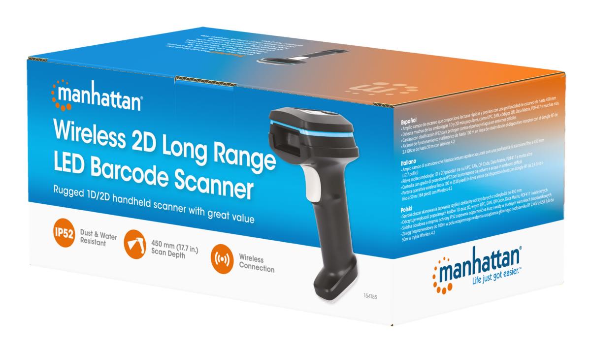 EU Product - 2D LED Funk-Barcodescanner 450mm IP52 thumbnail