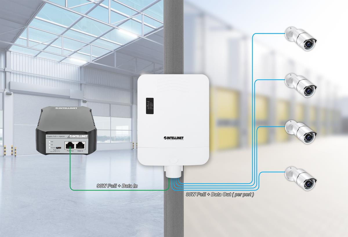 EU Product - Outdoor 5-Port Gig PoE Switch Passthrough thumbnail