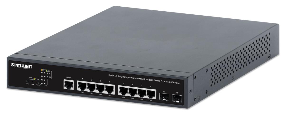 EU Product - 10-Port L2+ Managed PoE++ Switch 8x Gbit 2x SFP thumbnail