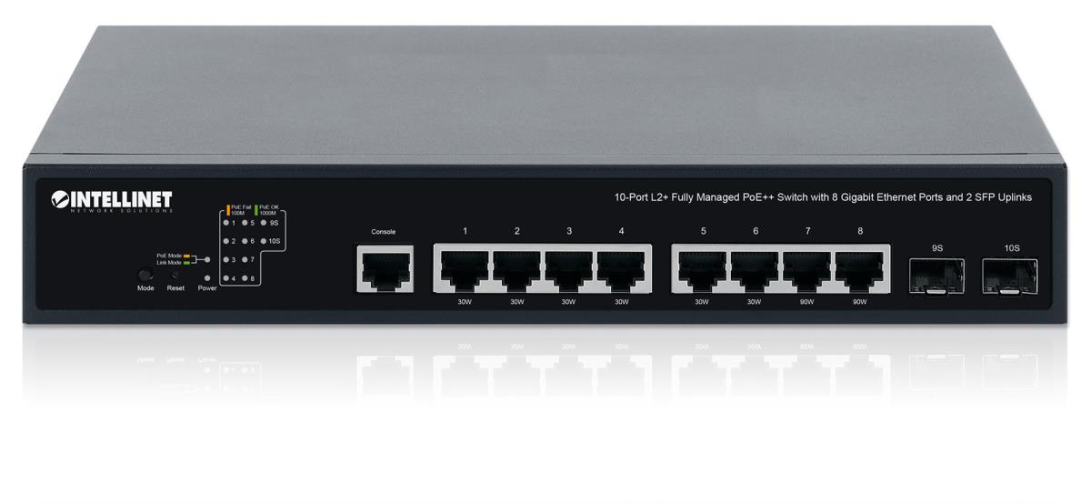 EU Product - 10-Port L2+ Managed PoE++ Switch 8x Gbit 2x SFP thumbnail