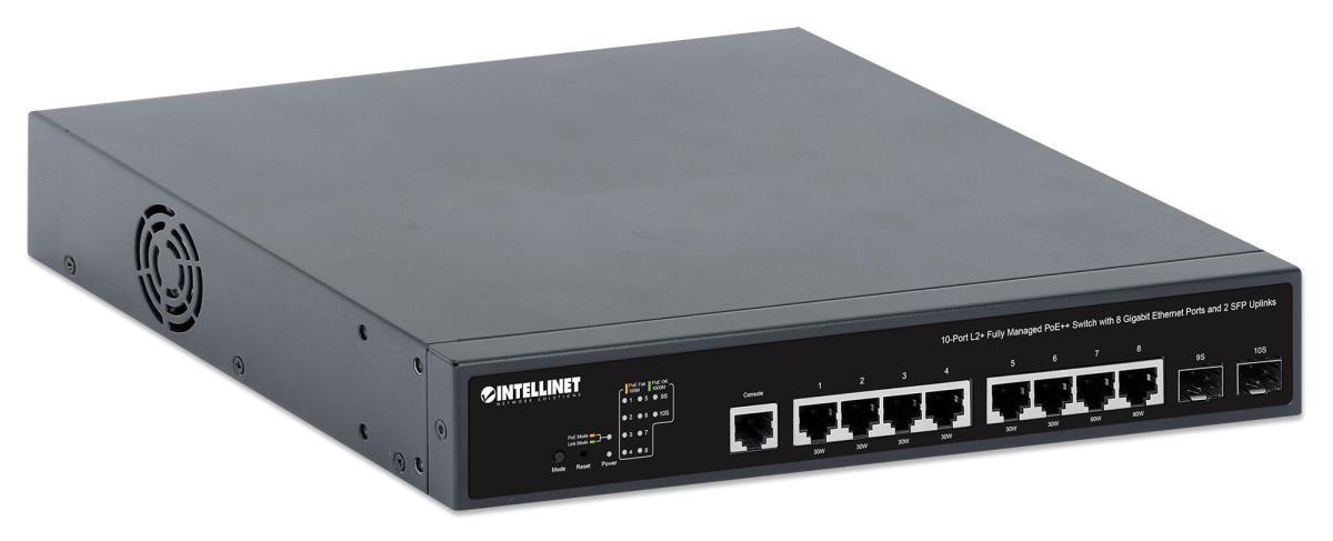 EU Product - 10-Port L2+ Managed PoE++ Switch 8x Gbit 2x SFP thumbnail