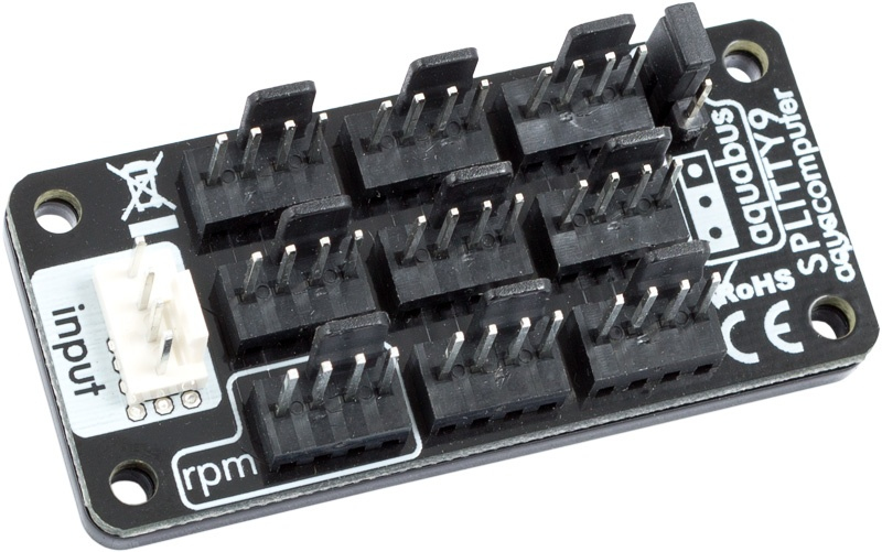 Aqua Computer Splitty9 Cable splitter Black thumbnail