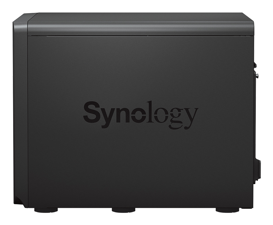 DiskStation DS3622xs+; 12 bay desktop; Intel Xeon D-1531 6-core (12-thread) 2.2 GHz; turbo boost up to 2.7 GHz; 16 GB DDR4 ECC SODIMM (expandable up to 48 GB); 1 x 1GbE RJ-45 (out-of-band management and data transfer); 2 x 1GbE RJ-45 (data transfer); 2 x thumbnail