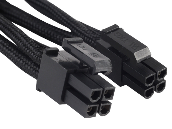 EPS/ATX 8Pin (4+4) Black Sleeved Cable 55cm thumbnail