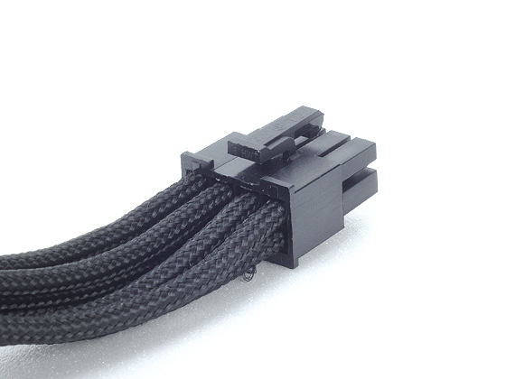 EPS/ATX 8Pin (4+4) Black Sleeved Cable 75cm thumbnail