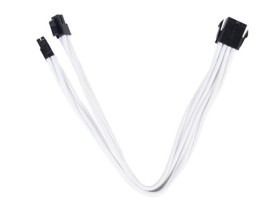 EPS 8Pin-EPS/ATX 4+4Pin White Sleeved Cable 30cm thumbnail