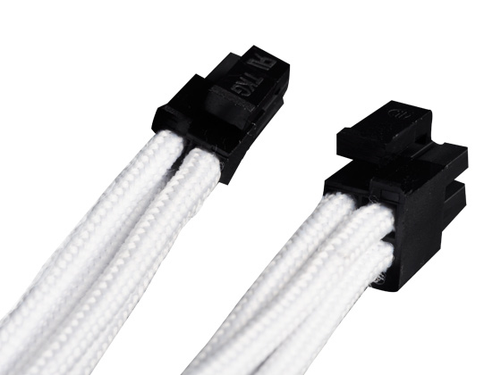 EPS 8Pin-EPS/ATX 4+4Pin White Sleeved Cable 30cm thumbnail