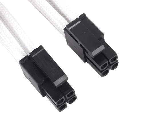 EPS 8Pin-EPS/ATX 4+4Pin White Sleeved Cable 30cm thumbnail