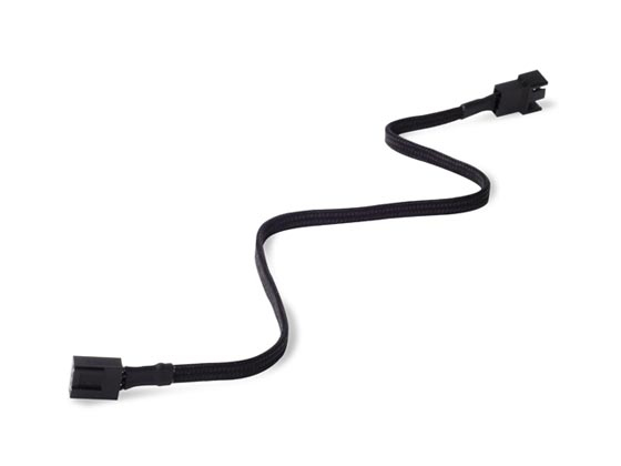 PWM Fan Extension Black Sleeved Cable 30cm thumbnail