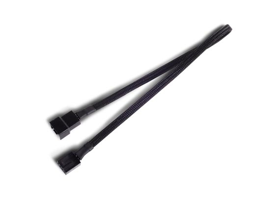 PWM Fan Extension Black Sleeved Cable 30cm thumbnail