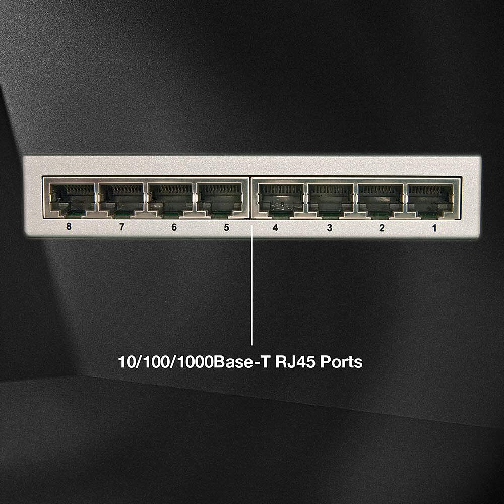 EU Product - Switch  8-Port Gbit Metall schwarz thumbnail