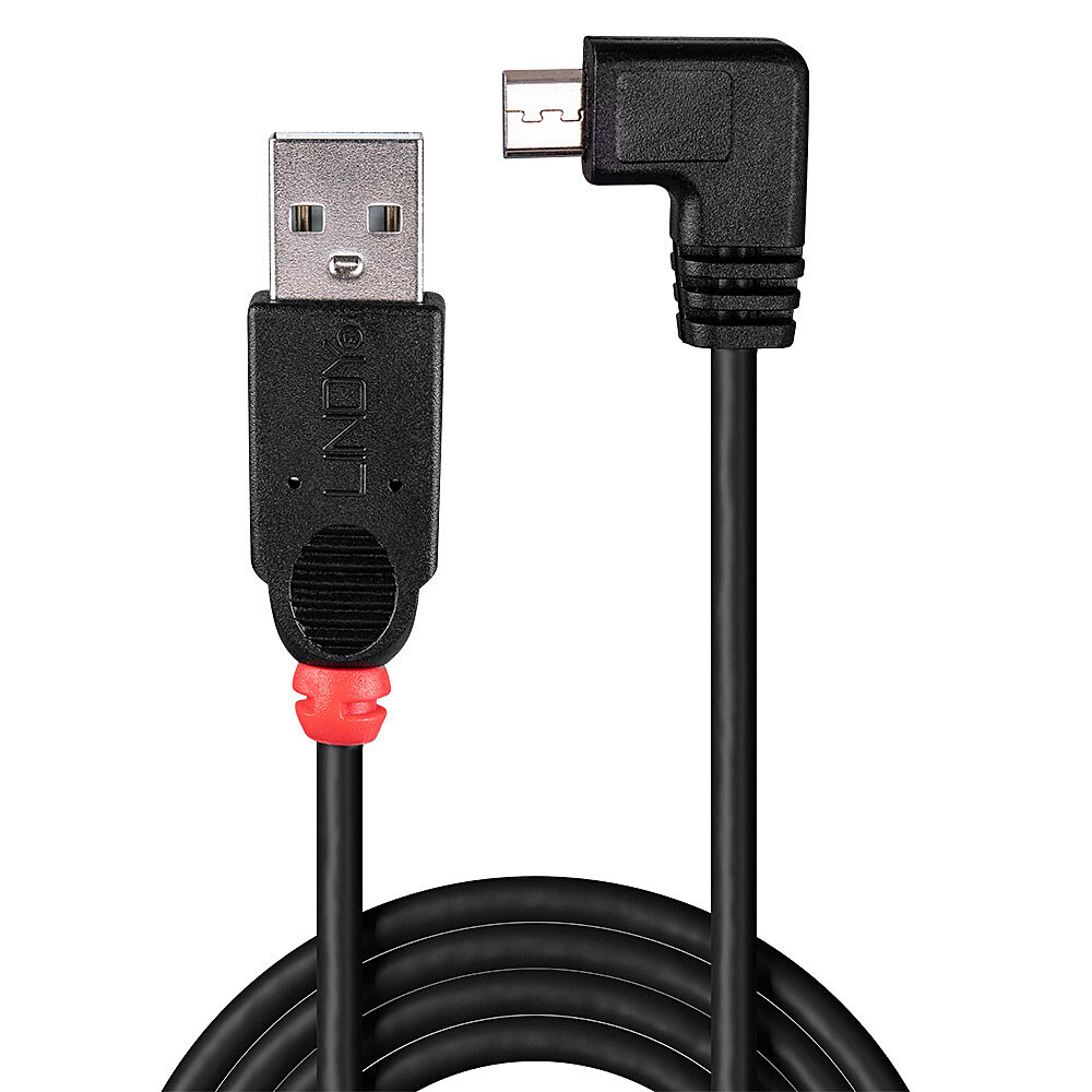 EU Product - USB 2.0 Kabel Typ A/Micro-B 90� gewinkelt M/M 0.5m thumbnail