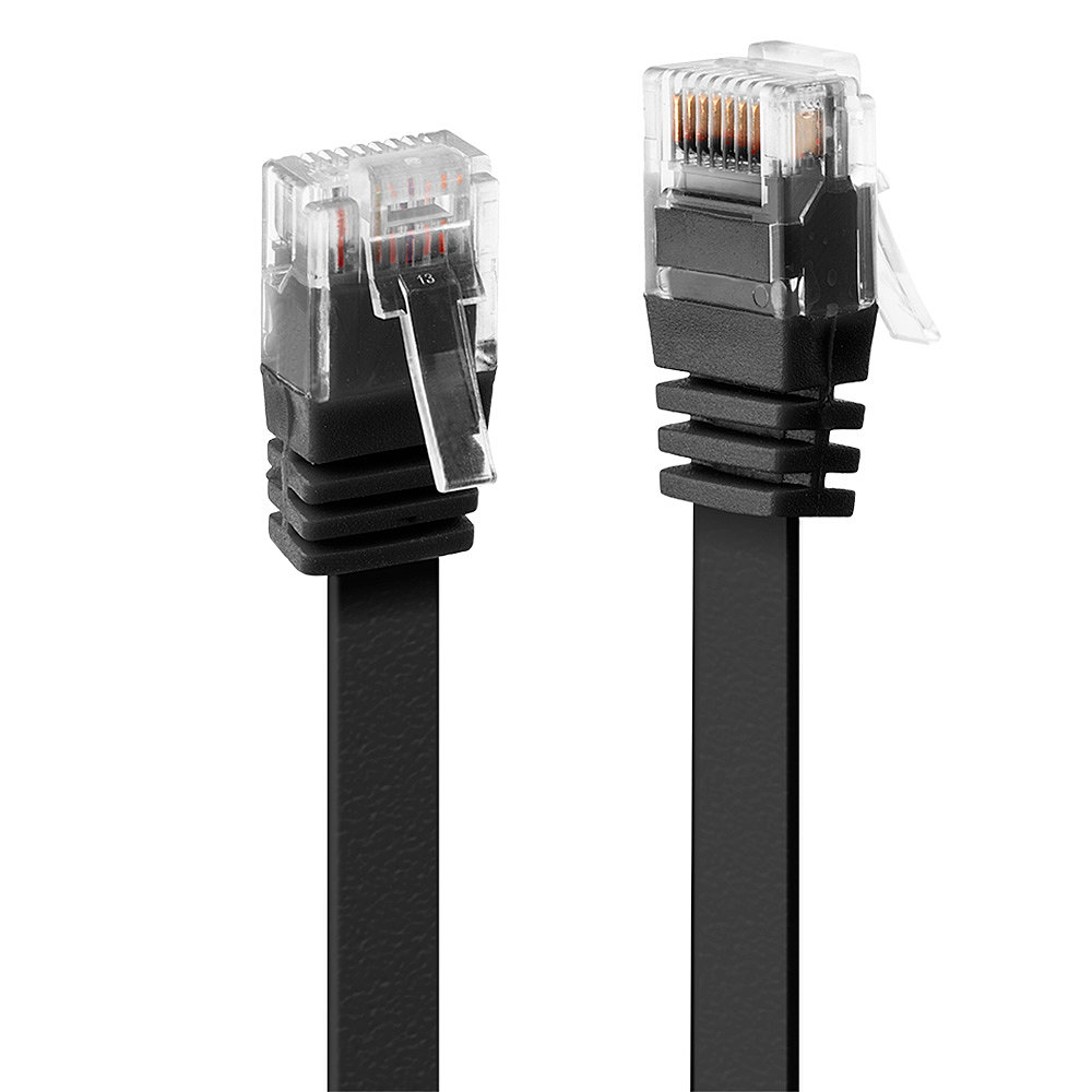 EU Product - Patchkabel Cat6 Flachband ungeschirmt schwarz 10m thumbnail