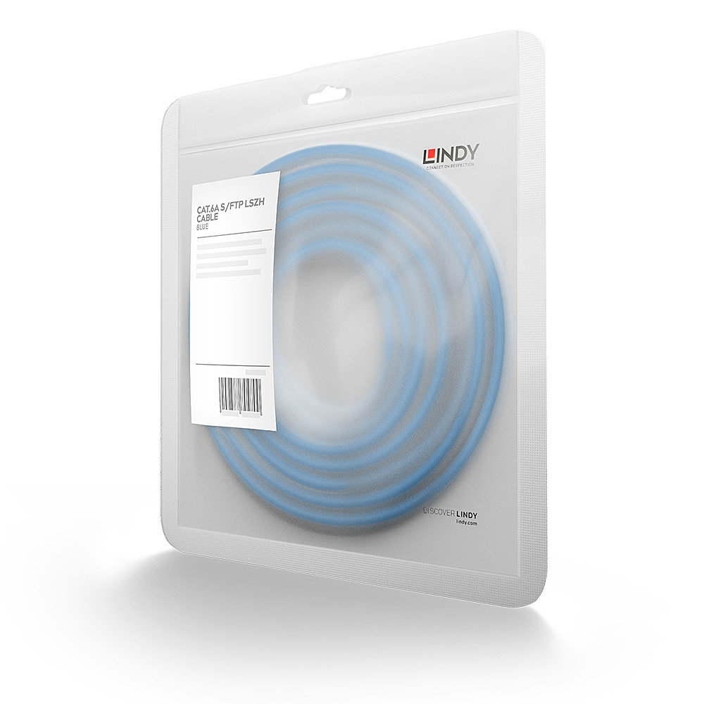 EU Product - Patchkabel Cat6(A) SSTP / S/FTP PIMF blau 1.00m 10Gbit thumbnail