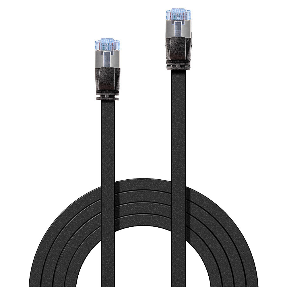 EU Product - Patchkabel Cat6A U/FTP Flachband schwarz 1.00m thumbnail