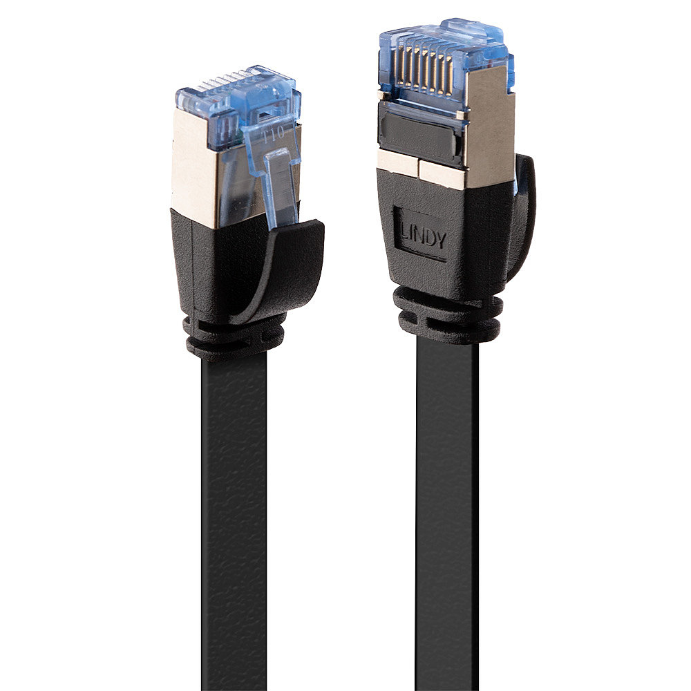 EU Product - Patchkabel Cat6A U/FTP Flachband schwarz 2.00m thumbnail