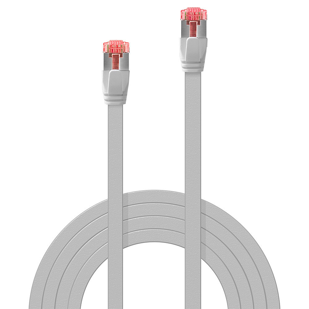 EU Product - Patchkabel Cat6 U/FTP Flachband grau 5.00m thumbnail