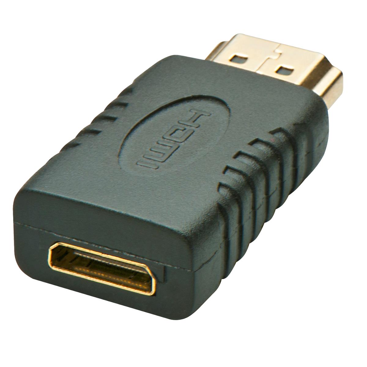 MINI HDMI TO HDMI ADAPTER. BLACK thumbnail
