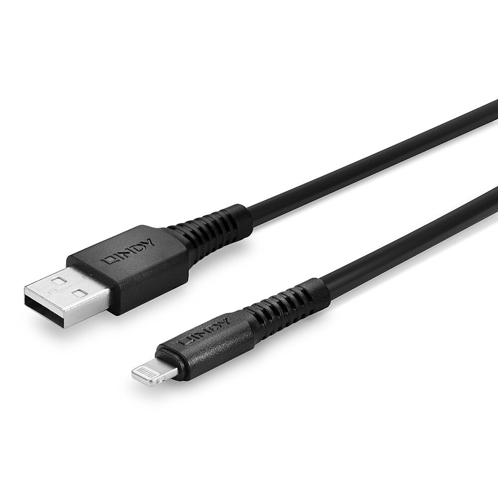 EU Product - USB an Lightning Kabel schwarz 1m thumbnail