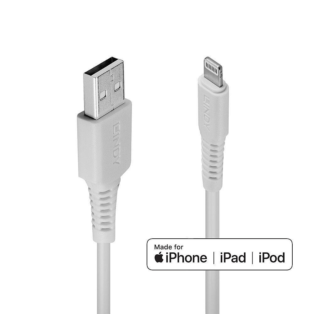 31327 2m USB-A (M) 2.0 To Lightening (M) MFi Certified 480Mbps Cable - White thumbnail