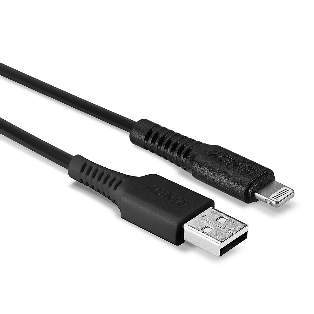 EU Product - USB an Lightning Kabel schwarz 3m thumbnail