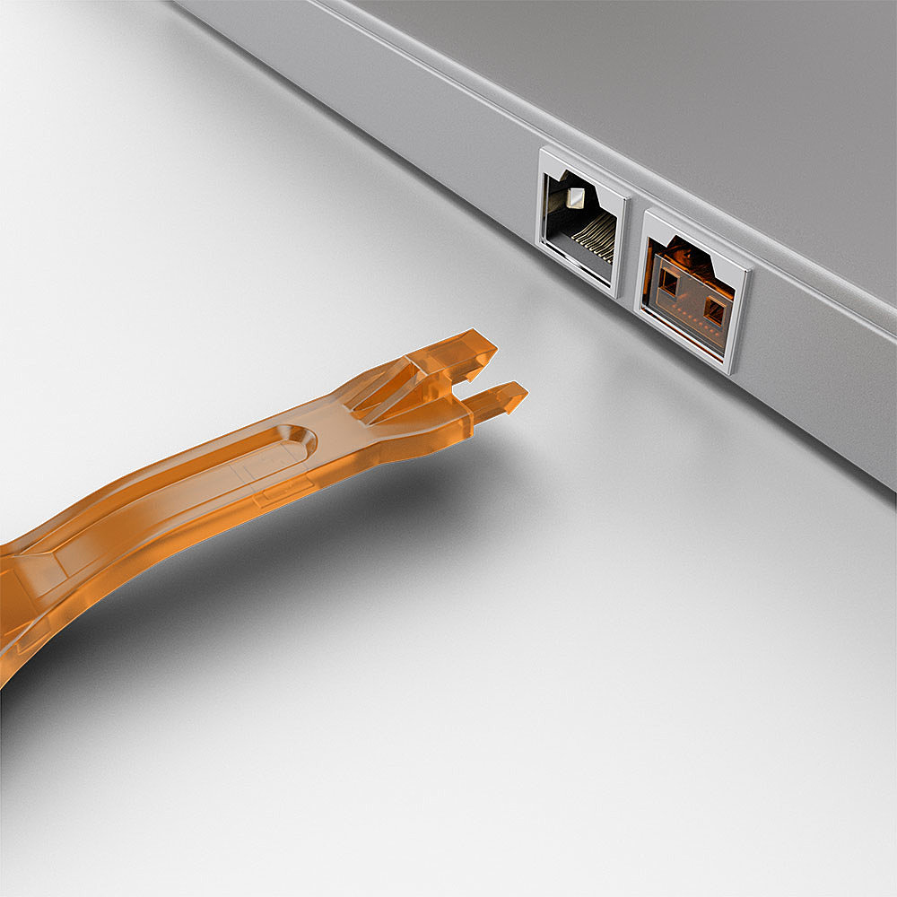 RJ-45 PORT BLOCKER KEY ORANGE thumbnail