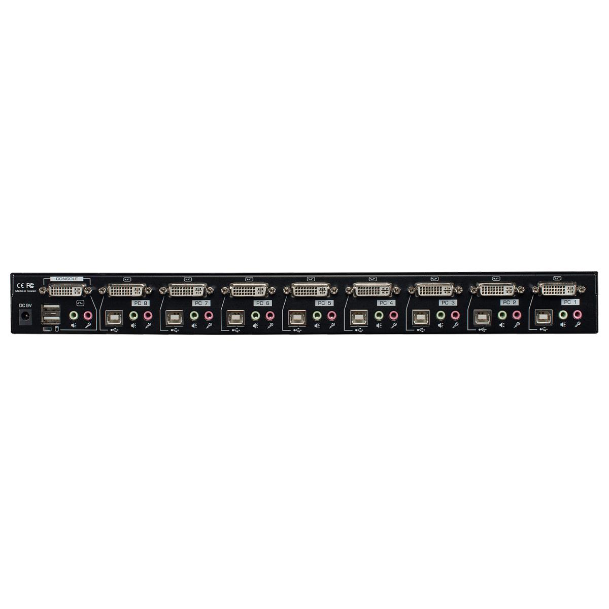 EU Product - DVI-I Single Link USB 2.0 Audio KVM Switch Pro 8 Port thumbnail