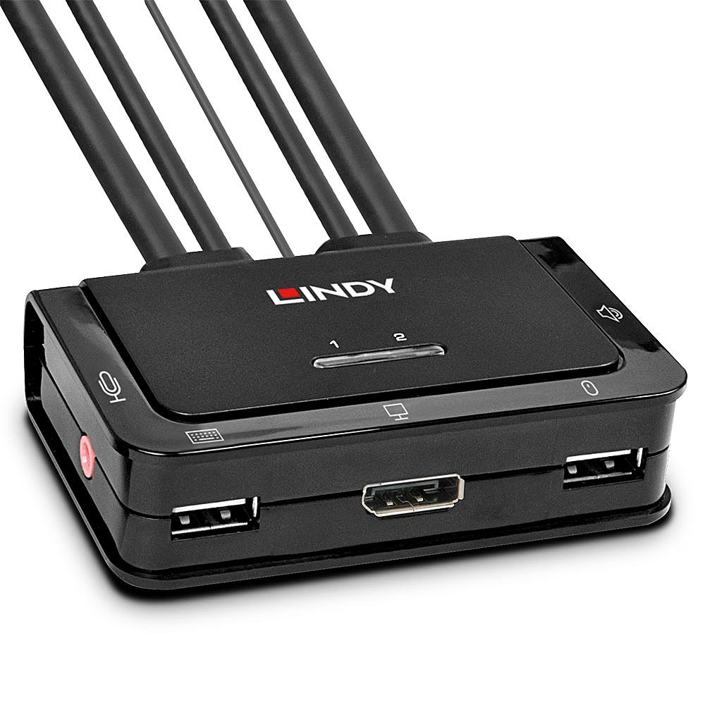 EU Product - 2 Port DisplayPort 1.2, USB 2.0 KVM Switch mit Audio thumbnail
