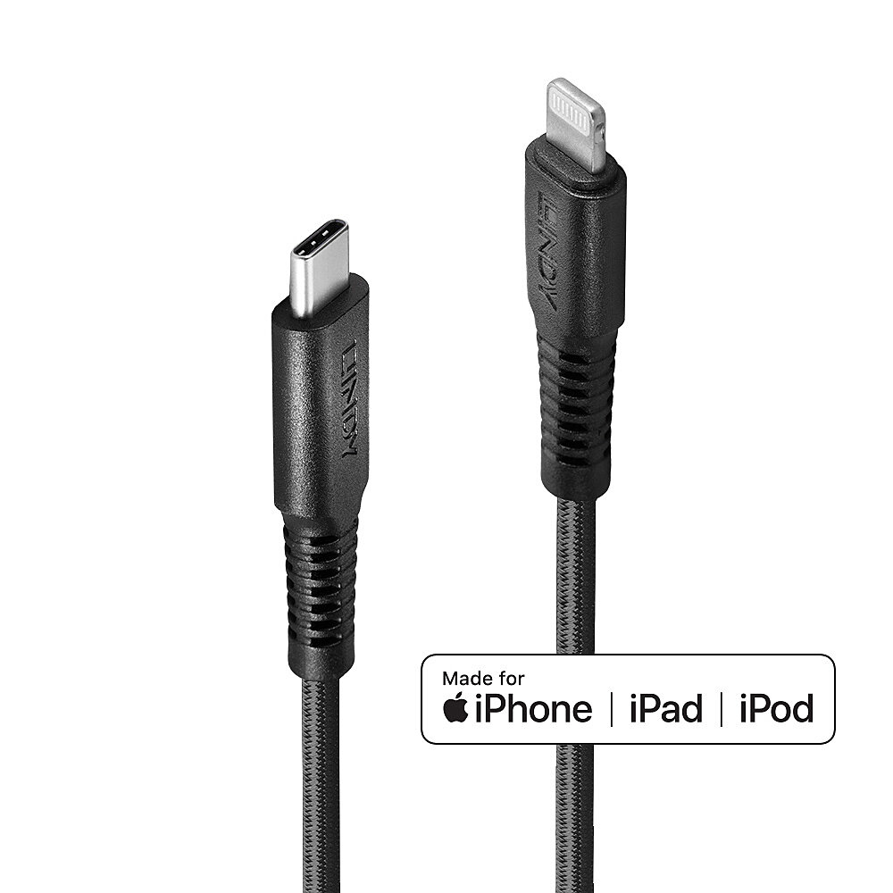 EU Product - 2m verst�rktes USB Typ C an Lightning Ladekabel thumbnail