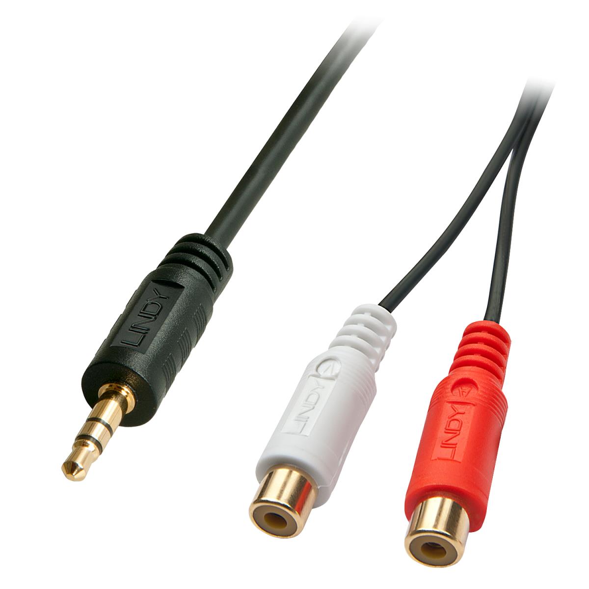 EU Product - Audiokabel Stereo 3.5mm/2xRCA M/F 0.25m thumbnail