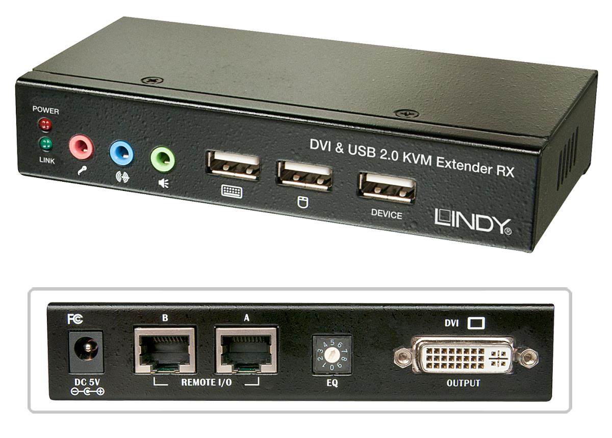 EU Product - Cat6  KVM Extender Classic DVI USB Audio, 50m thumbnail