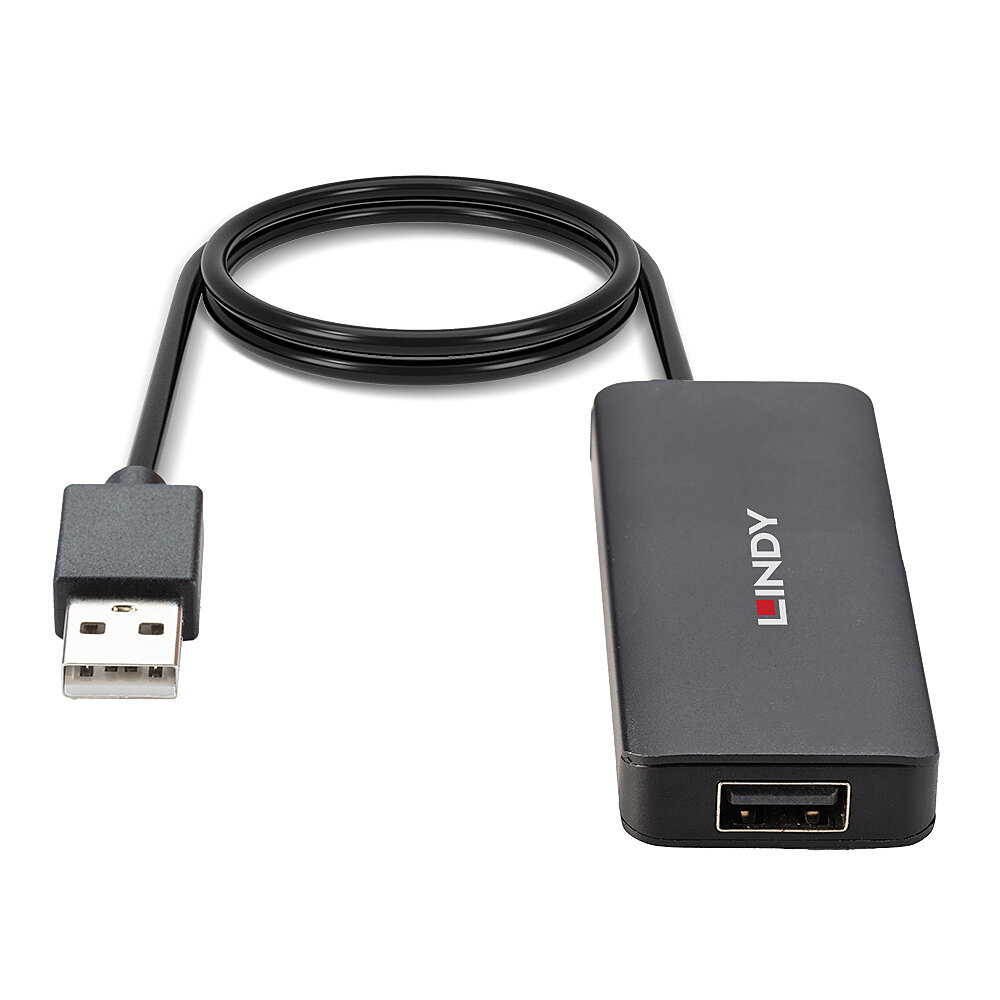 42986 4 Port USB Hub, 4 x USB 2.0 Type-A (F) Ports, Supports Data Transfer Rates of up to 480 Mbps, Plug and Play Installation, USB Bus-Powered with DC Socket for External Power Supply thumbnail