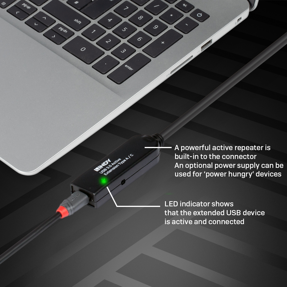 EU Product - USB 3.0 Aktivverl�ngerung Typ A an C 20m thumbnail