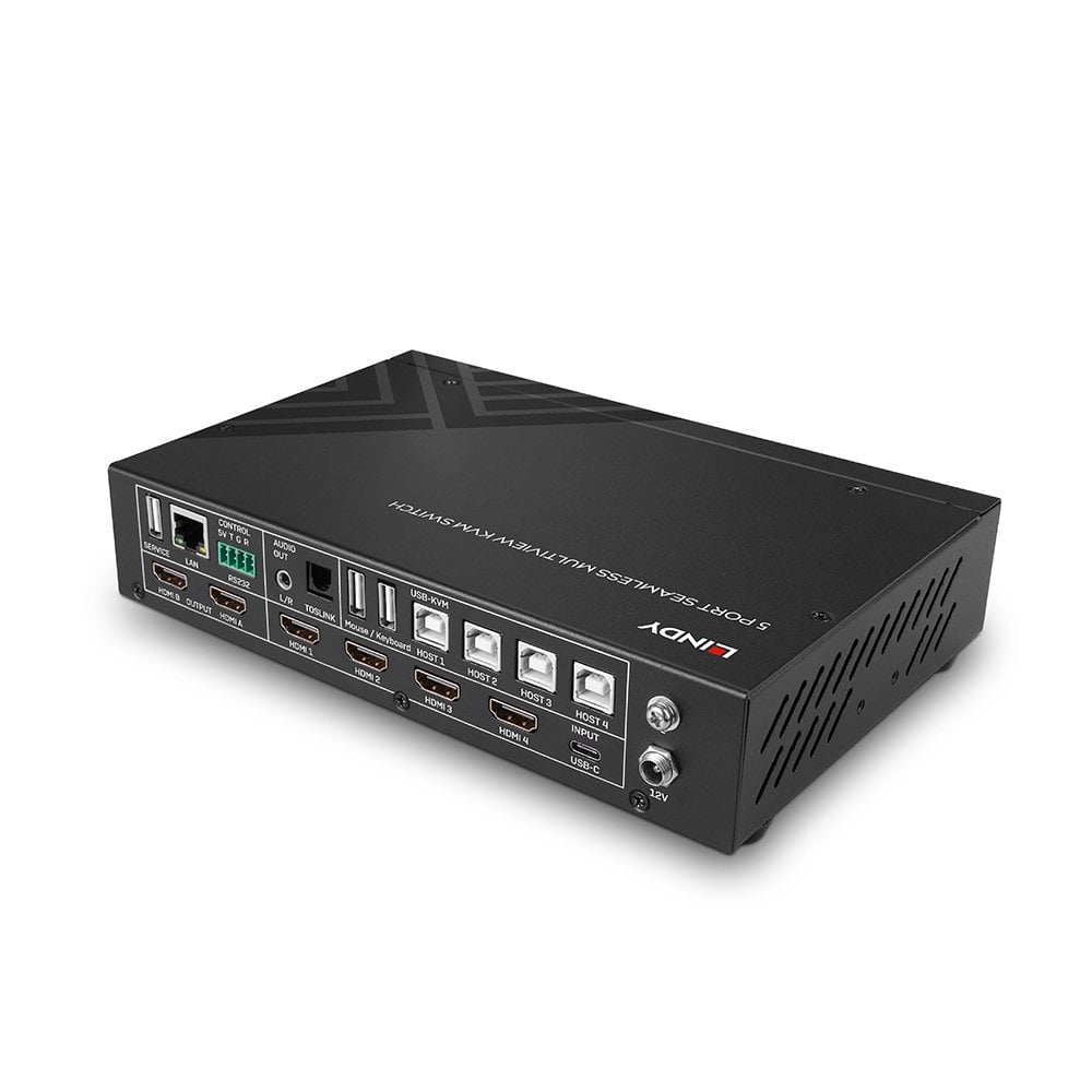 EU Product - 5 Port KVM Switch Seamless Multiview 4HDMI 1USB Typ C thumbnail