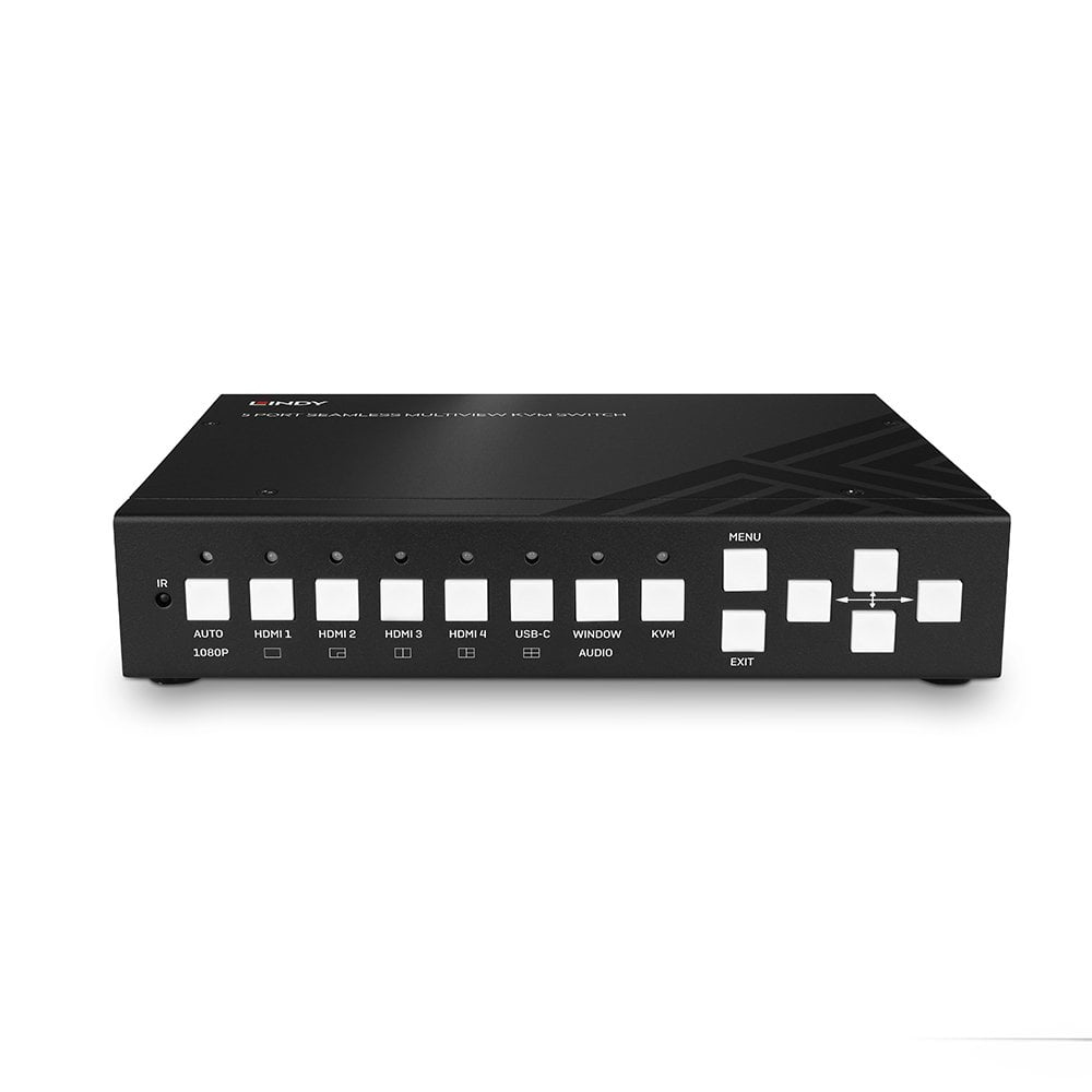 EU Product - 5 Port KVM Switch Seamless Multiview 4HDMI 1USB Typ C thumbnail