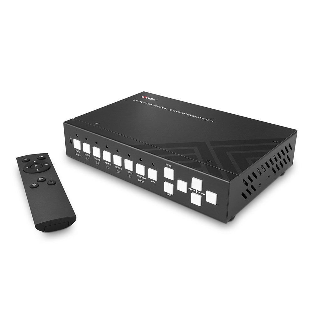 EU Product - 5 Port KVM Switch Seamless Multiview 4HDMI 1USB Typ C thumbnail