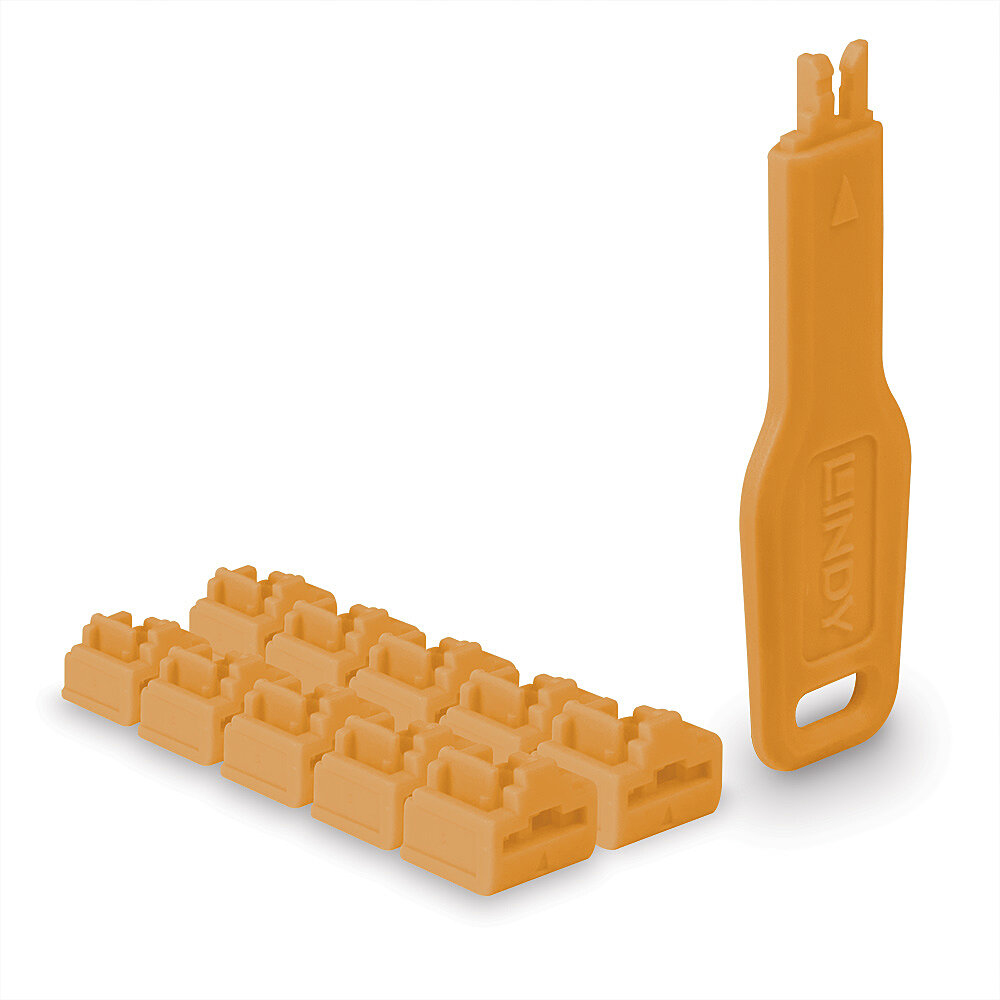 RJ45 PORT LOCKS ORANGE 10X + 1 thumbnail