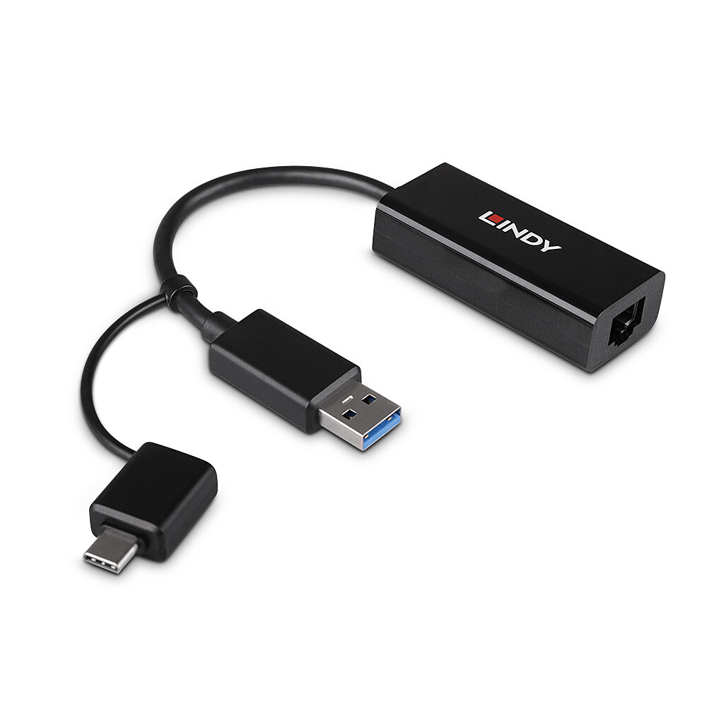 USB 3.2 Gen 1 Gigabit Ethernet Converter, Bus-Powered, No External Power Supply Required thumbnail