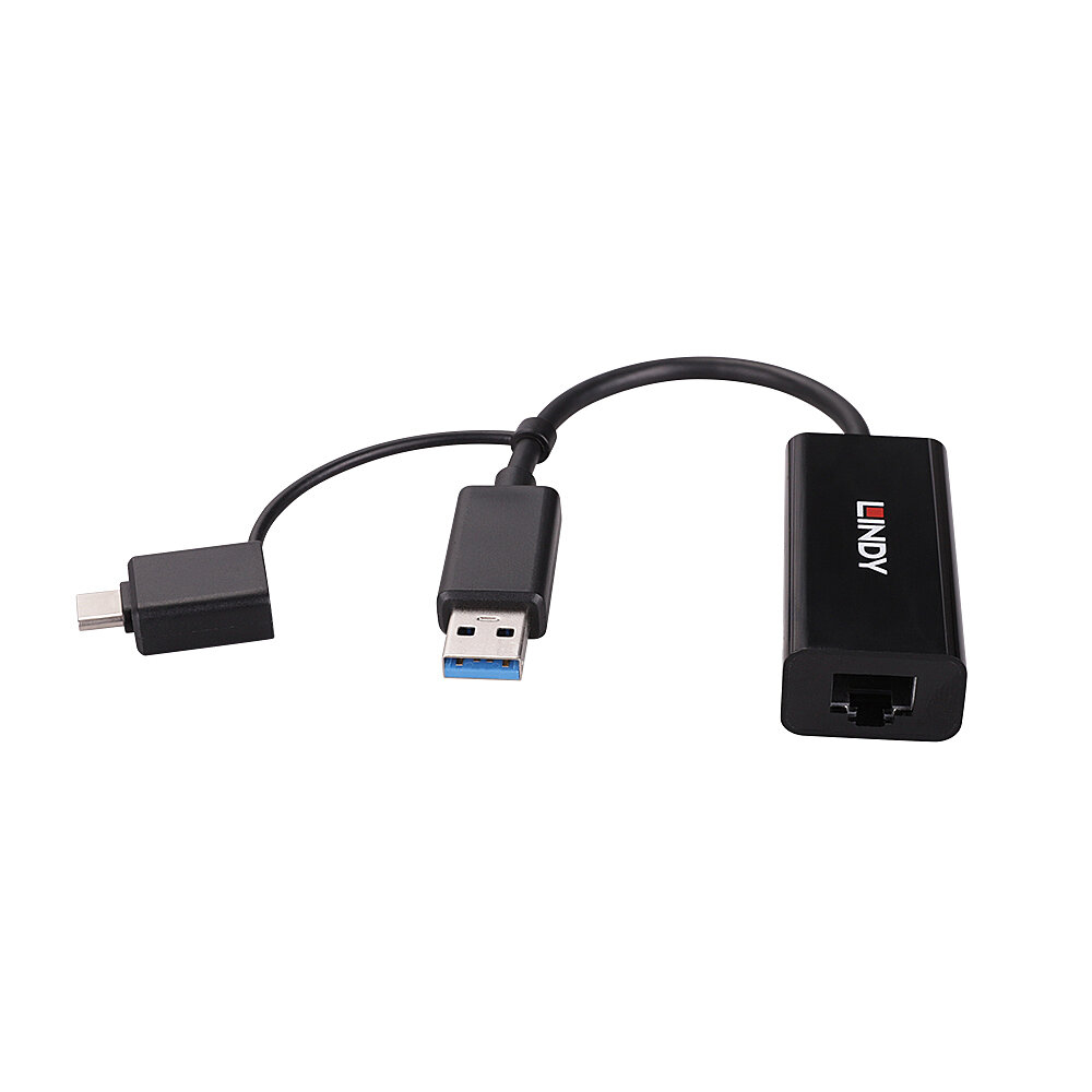 USB 3.2 Gen 1 Gigabit Ethernet Converter, Bus-Powered, No External Power Supply Required thumbnail