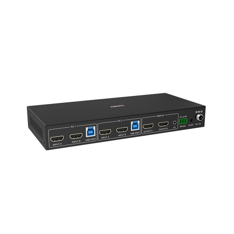 EU Product - 2 Port Dual Head HDMI 4K60,USB3.0 KVM Switch thumbnail