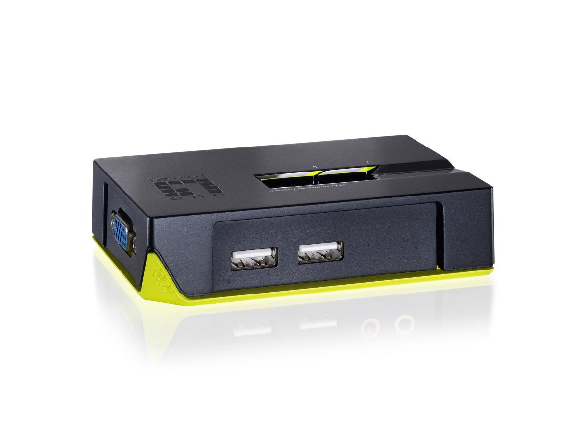 EU Product - LevelOne KVM Switch  2-Port USB VGA                       sw thumbnail