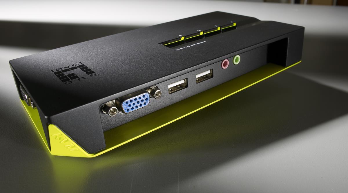 EU Product - LevelOne KVM Switch  4-Port USB VGA audio support         sw thumbnail